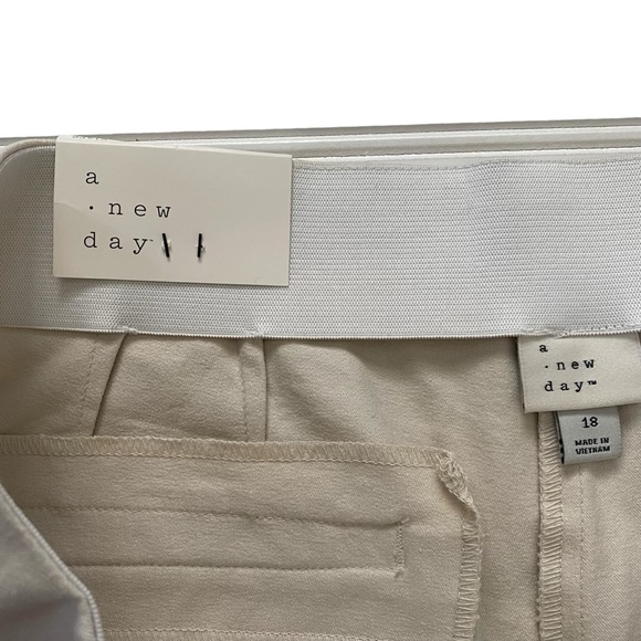 NEW A New Day Size 18R Khaki Beige Kick Flare Side Zip Stretch Pants Casual - Picture 3 of 13